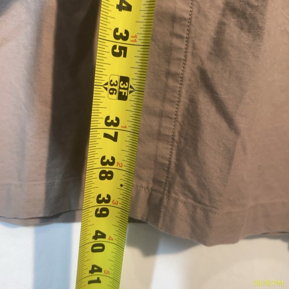 MUJI Washed Oxford Shop Coat Grayish Brown Organic Cotton Mens M NWT - Picture 6 of 10